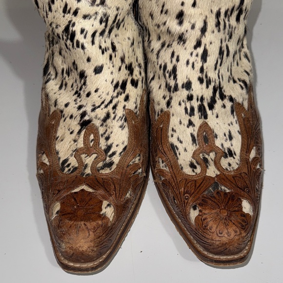 Myra Bag Tan and Black Ankle Boots - Picture 4 of 4